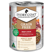 Load image into Gallery viewer, IVORY COAT Dog Adult Grain Free Beef Stew 400g (12)