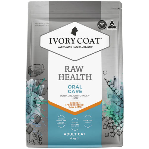 IVORY COAT Cat RAW HEALTH Oral Care Chicken + Freeze Dried Lamb 4kg
