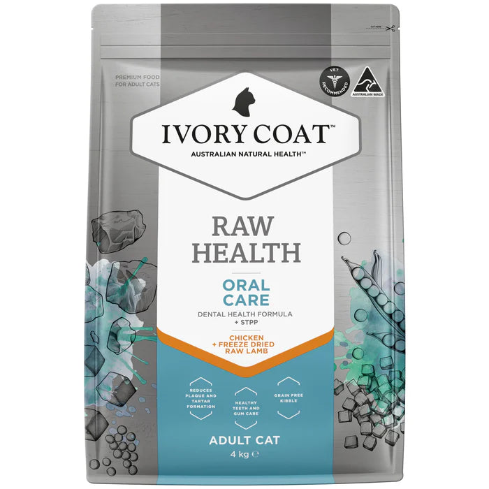 IVORY COAT Cat RAW HEALTH Oral Care Chicken + Freeze Dried Lamb 4kg