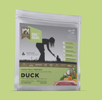 Meals For Meows Cat SINGLE PROTEIN Duck Grain Free Gluten Free 2.5Kg LIME GREEN