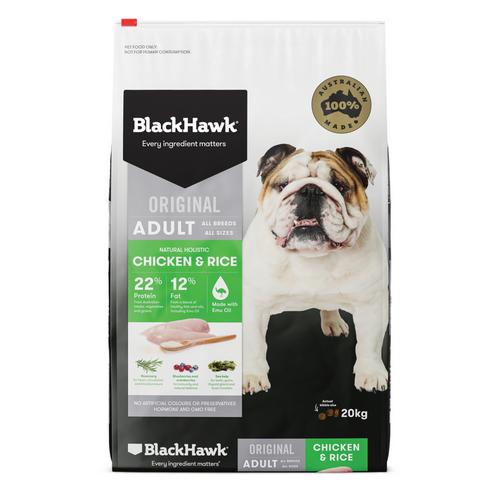 OH - Black Hawk Dog Chicken & Rice Holistic Adult 20kg