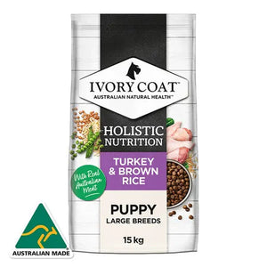 OH - IVORY COAT DOG Puppy Large Bread Turkey & Brown Rice 15kg