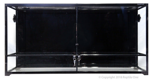 REPTILE ONE RTF 1200HTD Glass Hinged Door Terrarium With Divider 120x45x60cm