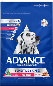 ADVANCE Dog Adult All Breed Sensitive Skin & Digestion Salmon with Rice 13kg