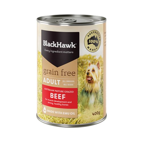 OH - Black Hawk Grain Free Wet Dog Food Carton 12x400g