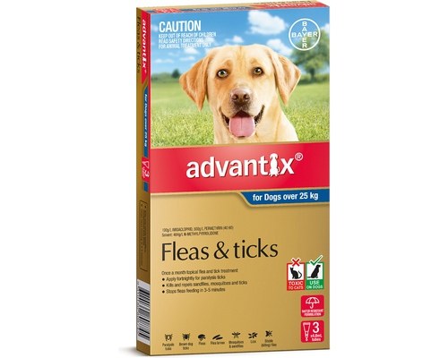 OH - Advantix Fleas & Ticks X-Large 3 Dose (Over 25kg) Royal Blue