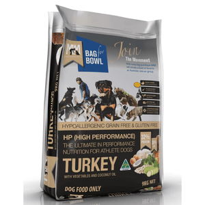 Meals For Mutts Dog Turkey High Performance Holistic Grain Free Gluten Free BLACK